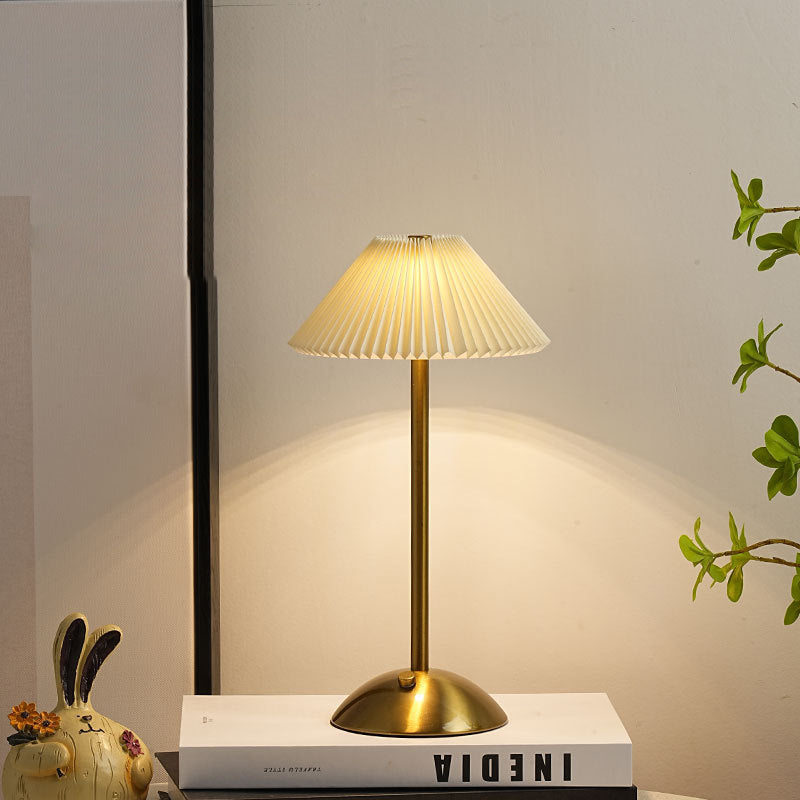 Enara Pleated Bedside Table Lamp