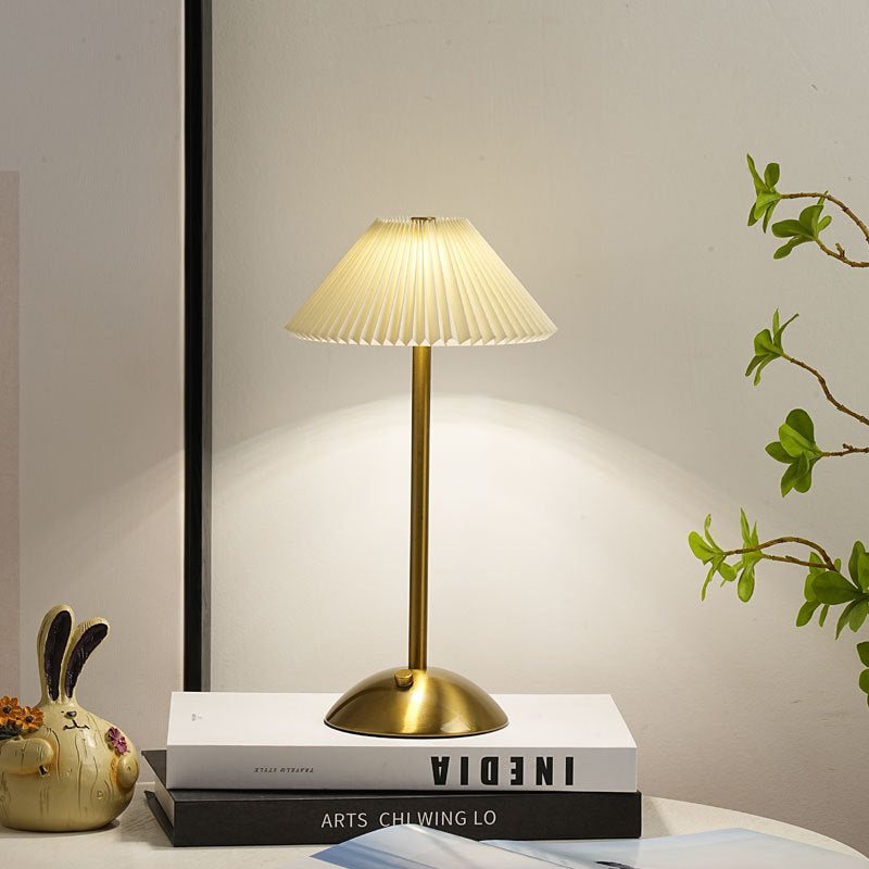 Enara Pleated Bedside Table Lamp