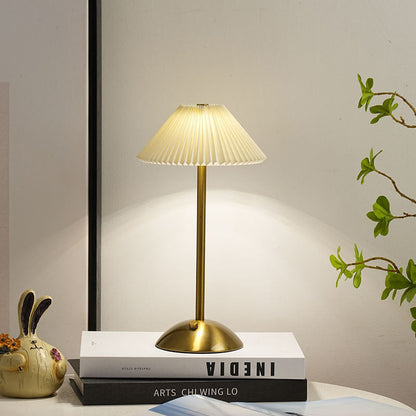 Enara Pleated Bedside Table Lamp