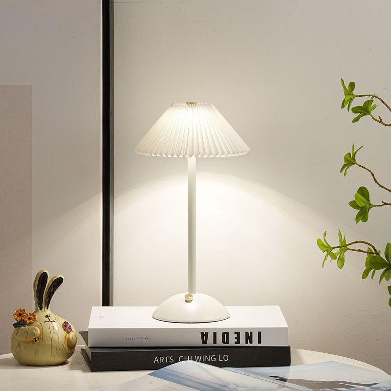 Enara Pleated Bedside Table Lamp