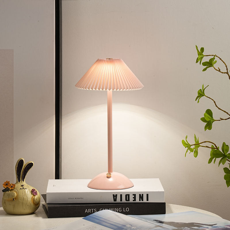 Enara Pleated Bedside Table Lamp