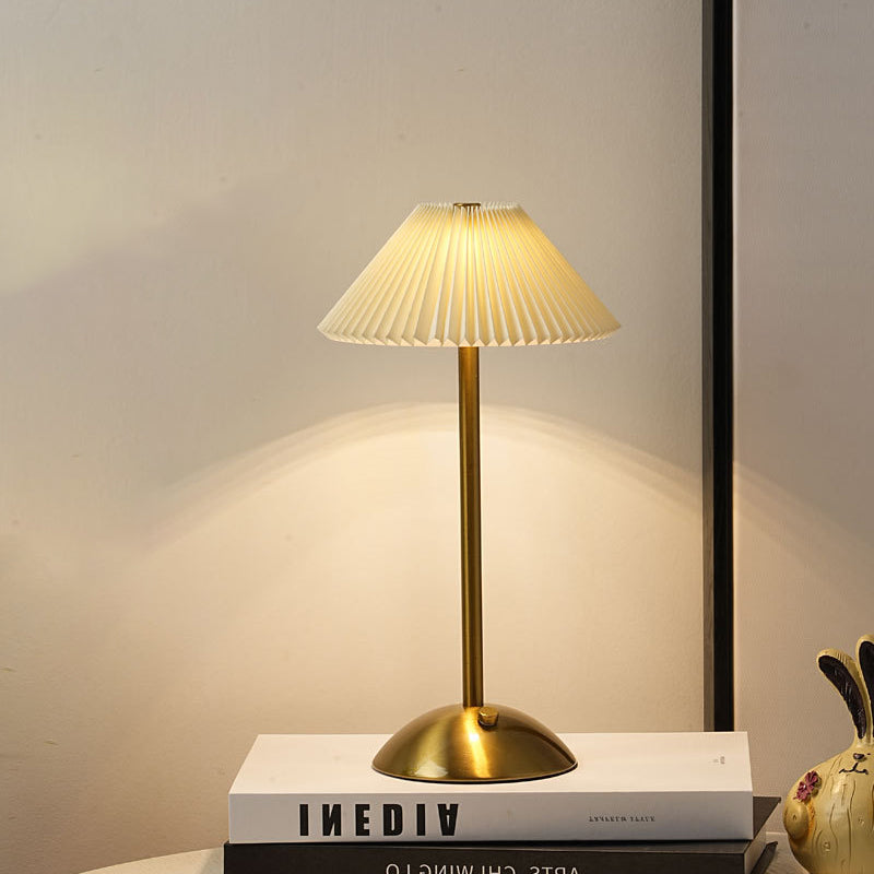 Enara Pleated Bedside Table Lamp