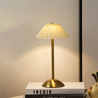 Enara Pleated Bedside Table Lamp