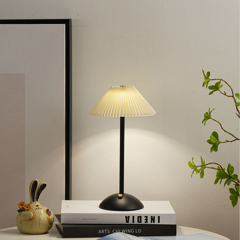 Enara Pleated Bedside Table Lamp