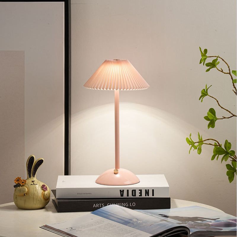 Enara Pleated Bedside Table Lamp