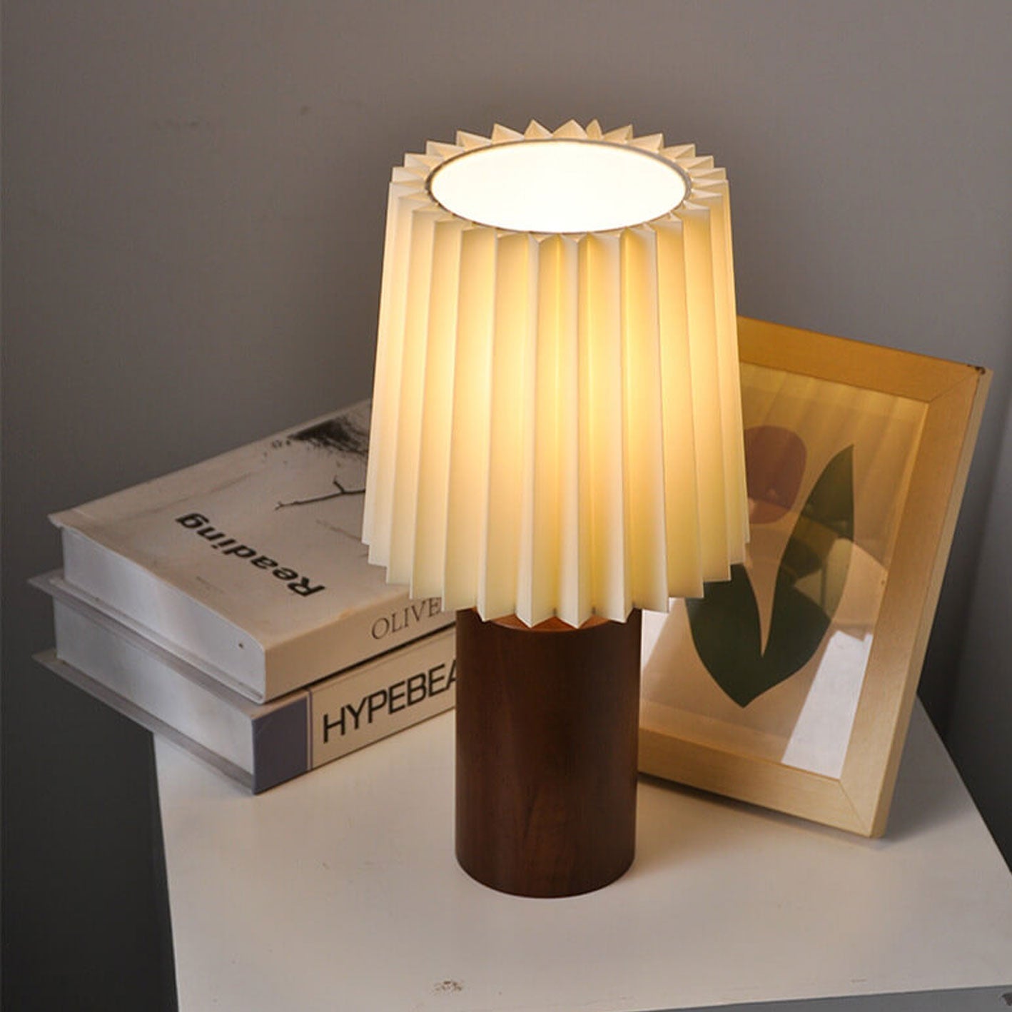 Marlow Pleated Wood Table Lamp