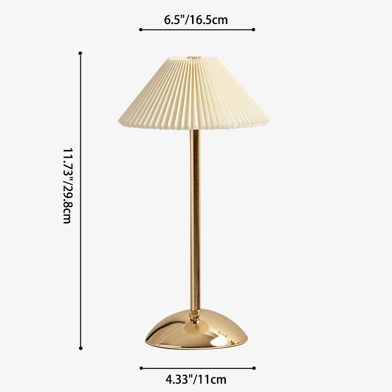 Enara Pleated Bedside Table Lamp
