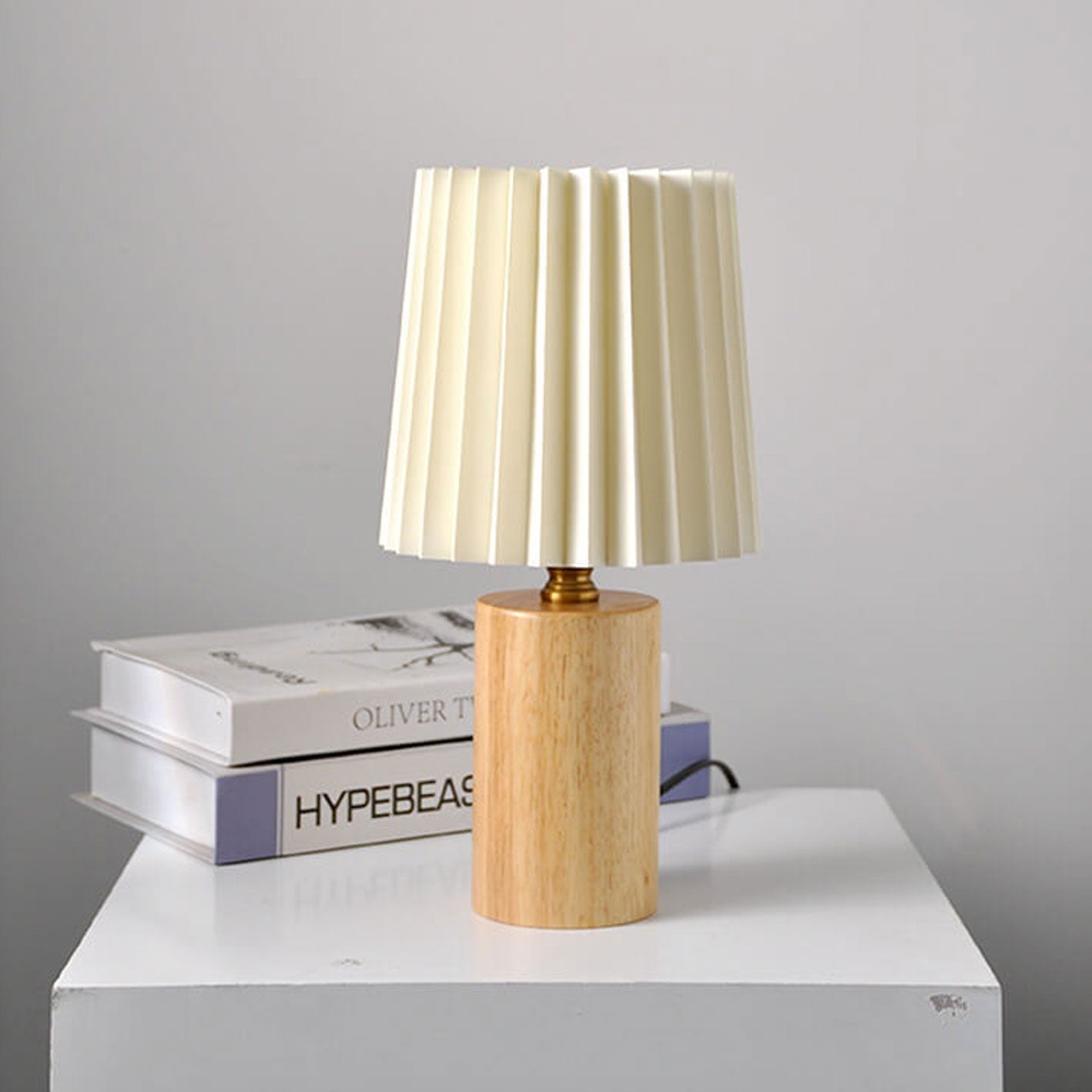 Marlow Pleated Wood Table Lamp