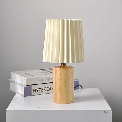 Marlow Pleated Wood Table Lamp