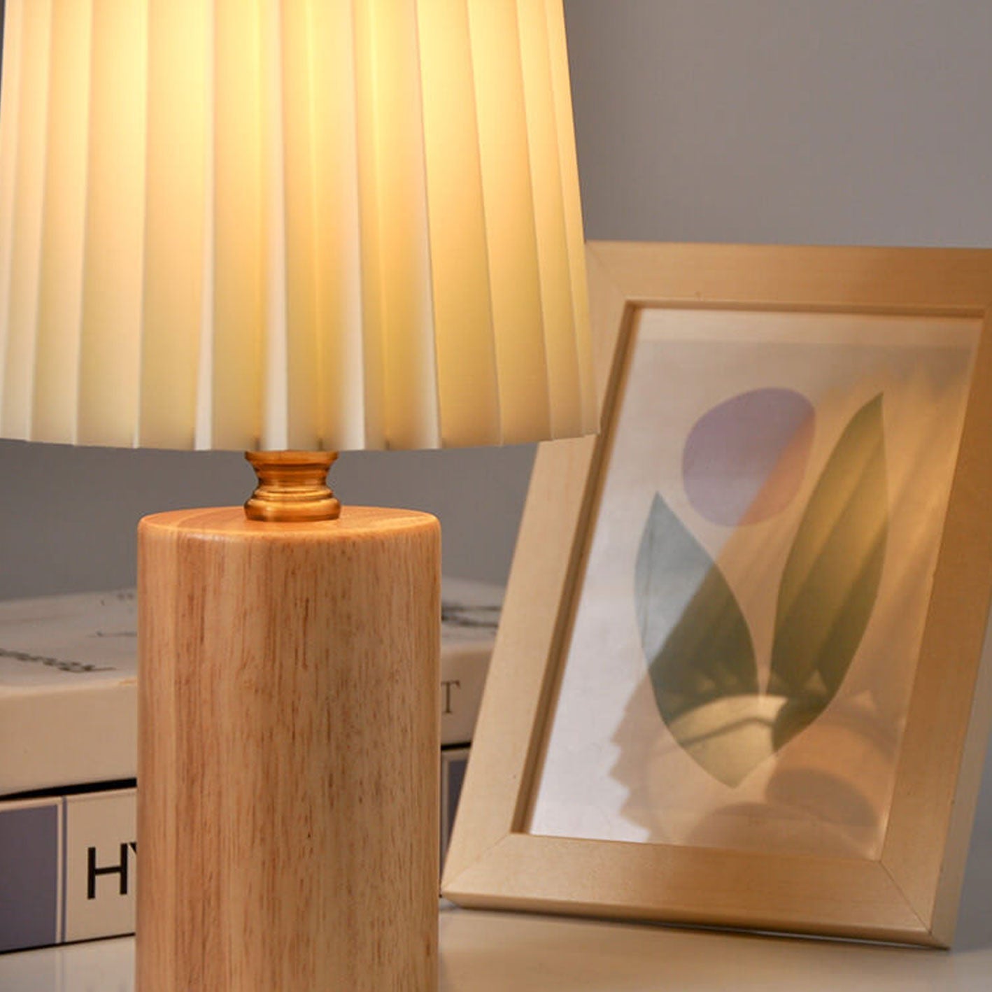 Marlow Pleated Wood Table Lamp