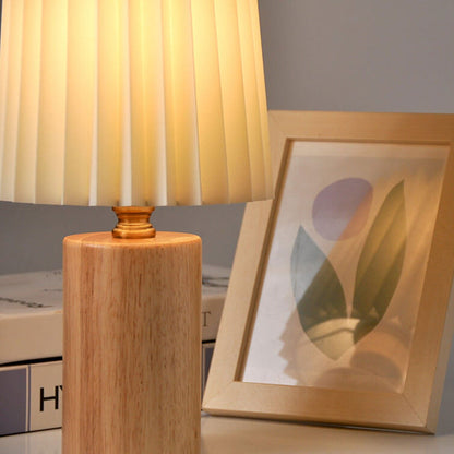 Marlow Pleated Wood Table Lamp