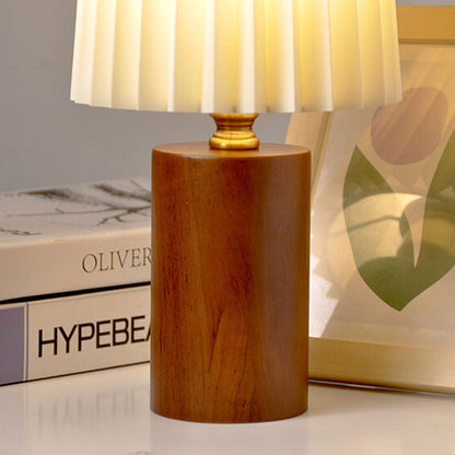 Marlow Pleated Wood Table Lamp