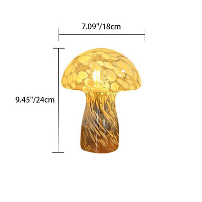 Nova Glass Mushroom Bedside Table Lamp