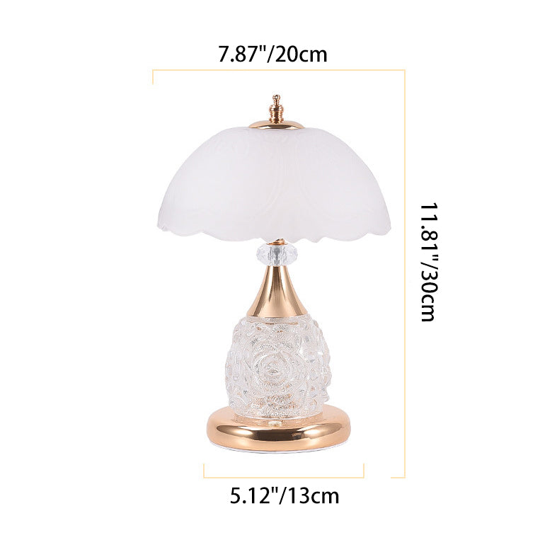 Roselle Frosted Dome Table Lamp