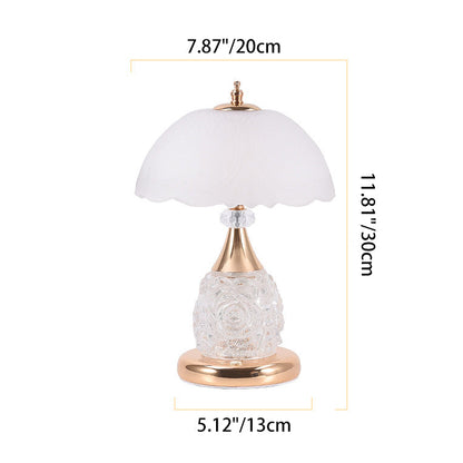 Roselle Frosted Dome Table Lamp