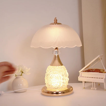 Roselle Frosted Dome Table Lamp