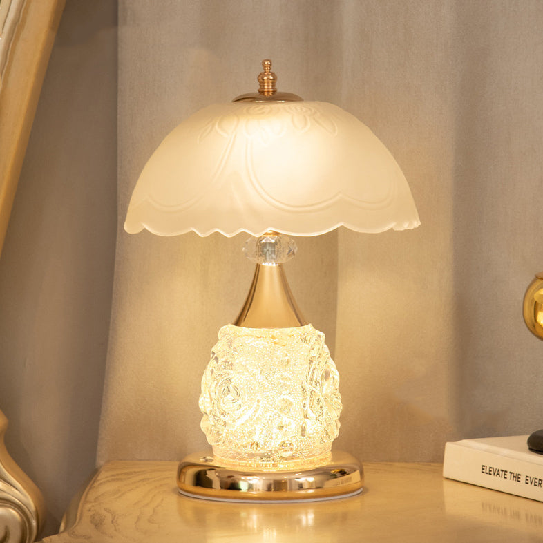 Roselle Frosted Dome Table Lamp