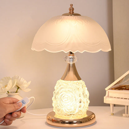 Roselle Frosted Dome Table Lamp