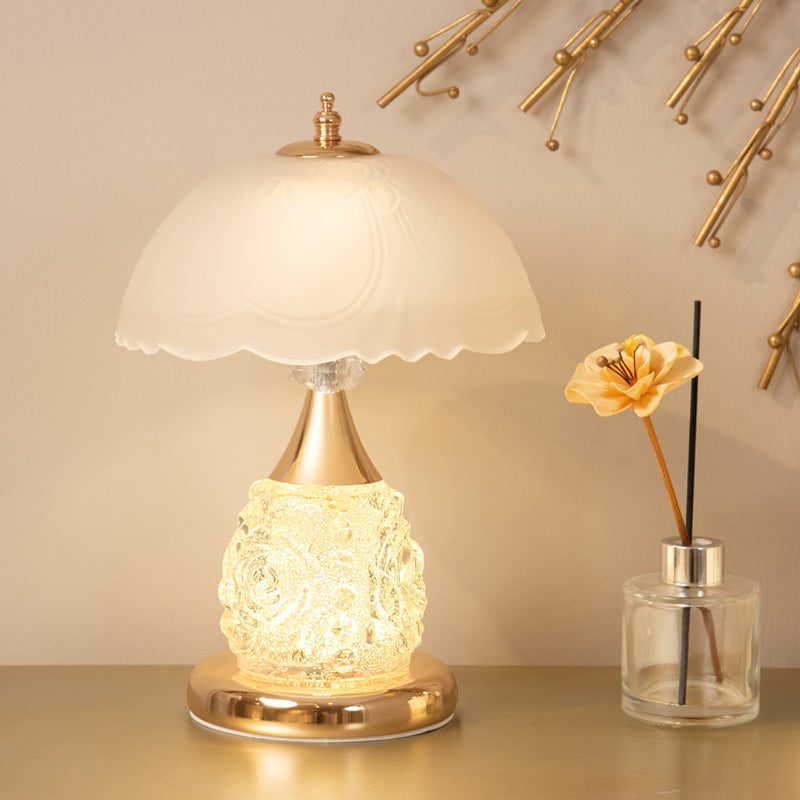Roselle Frosted Dome Table Lamp