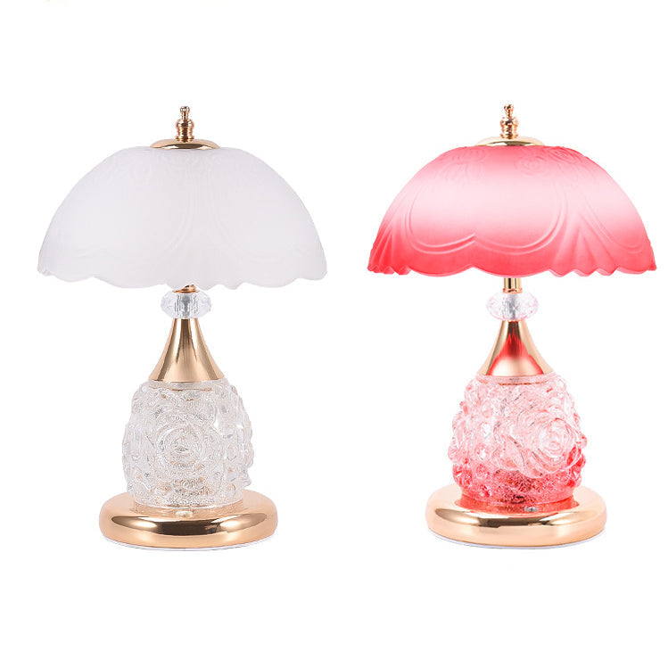 Roselle Frosted Dome Table Lamp