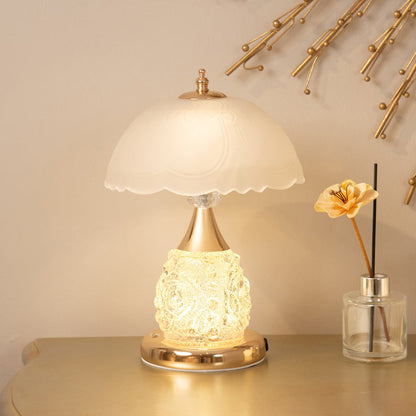 Roselle Frosted Dome Table Lamp