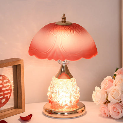 Roselle Frosted Dome Table Lamp