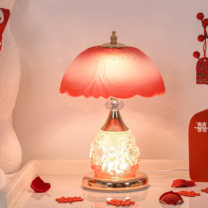 Roselle Frosted Dome Table Lamp