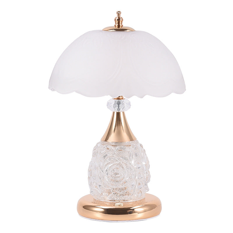 Roselle Frosted Dome Table Lamp