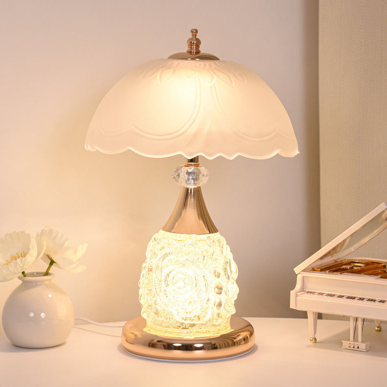 Roselle Frosted Dome Table Lamp