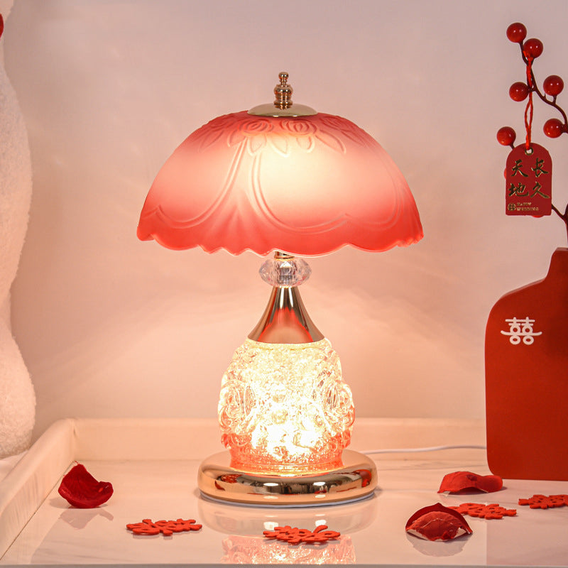 Roselle Frosted Dome Table Lamp