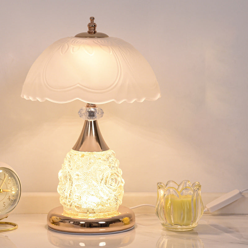 Roselle Frosted Dome Table Lamp