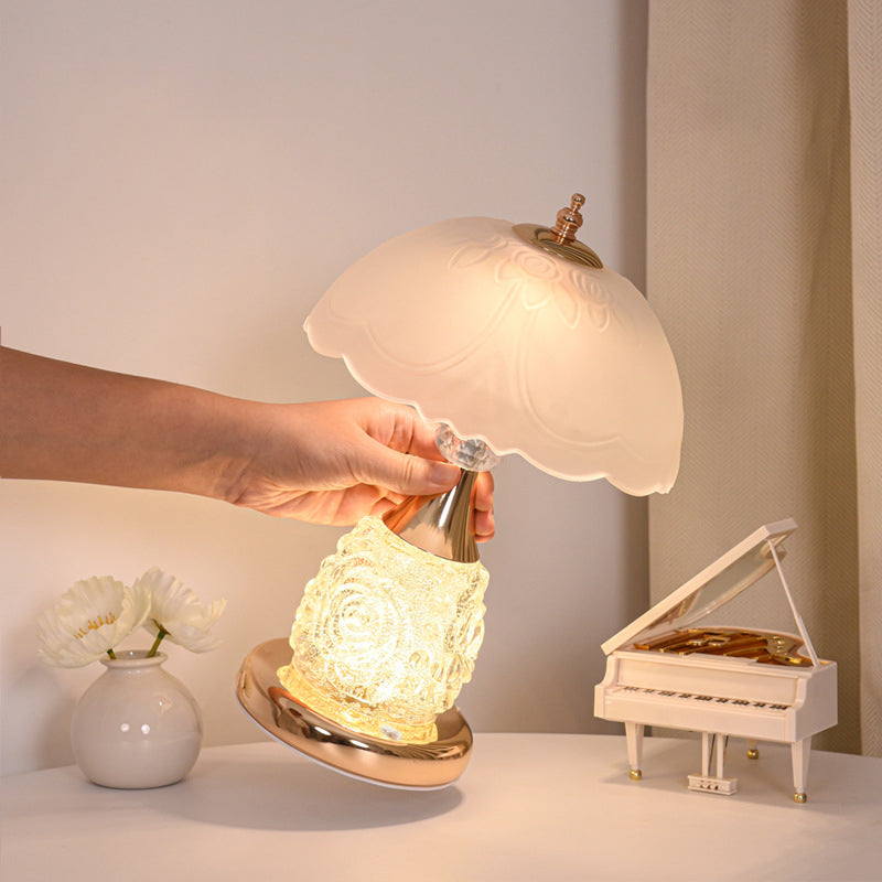 Roselle Frosted Dome Table Lamp