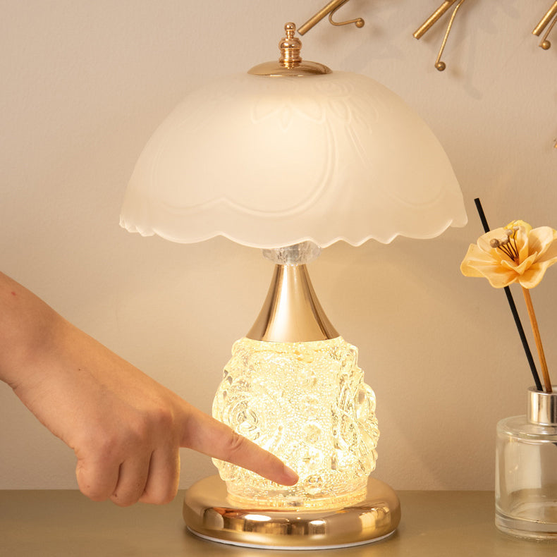 Roselle Frosted Dome Table Lamp