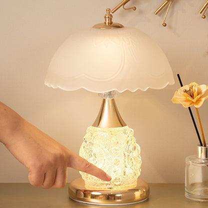 Roselle Frosted Dome Table Lamp