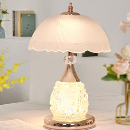 Roselle Frosted Dome Table Lamp