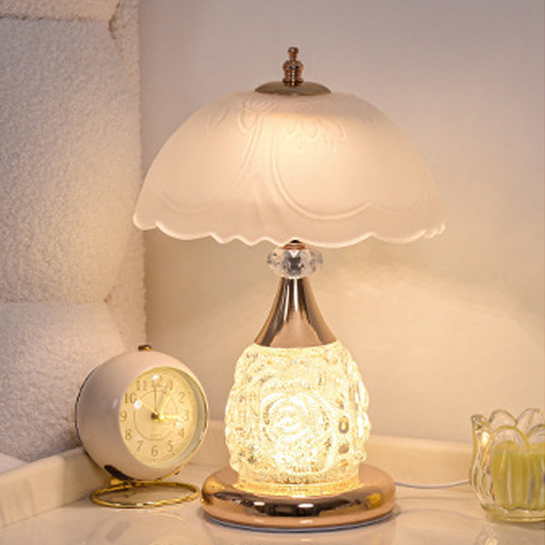 Roselle Frosted Dome Table Lamp