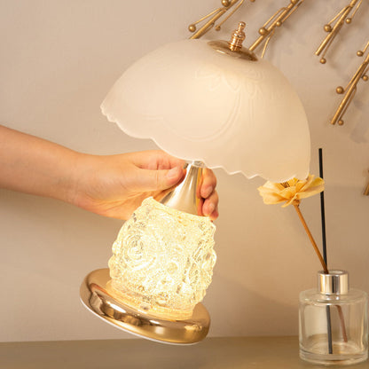 Roselle Frosted Dome Table Lamp