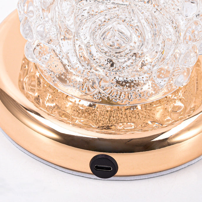 Roselle Frosted Dome Table Lamp