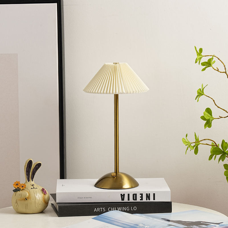 Enara Pleated Bedside Table Lamp