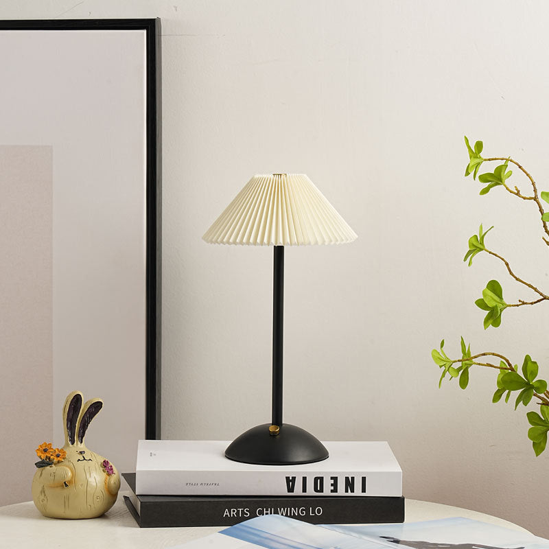 Enara Pleated Bedside Table Lamp