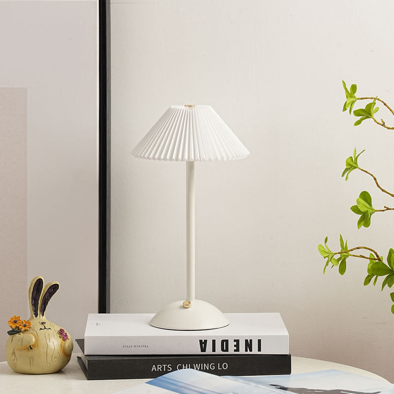 Enara Pleated Bedside Table Lamp